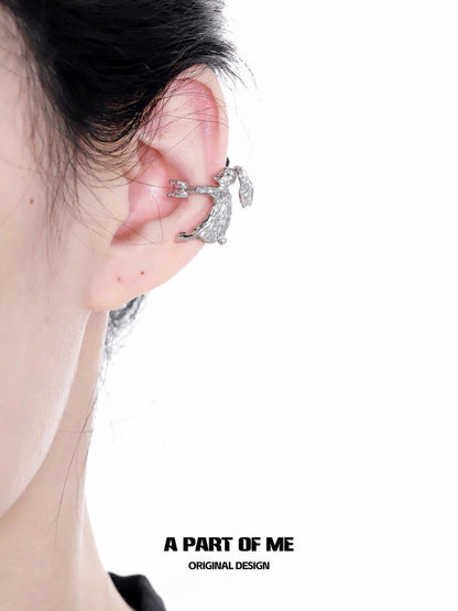 Wealthy Rabbit 18K Platinum Plating Easter Bunny Earcuffs
