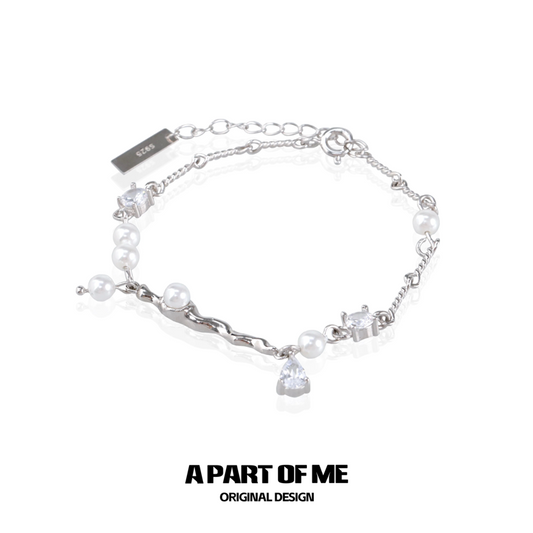 Pearl & Diamond S925 Sterling Silver Mini Pearl Bracelet