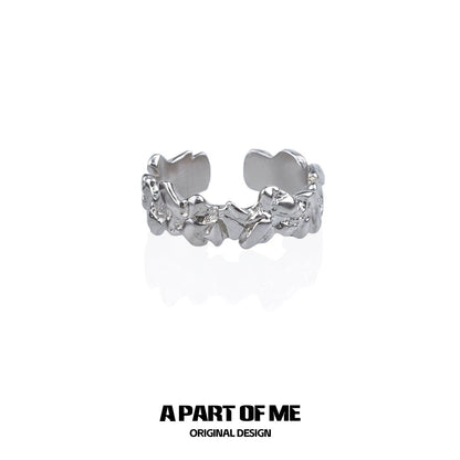 Void Cliff S925 Sterling Silver Couple Ring