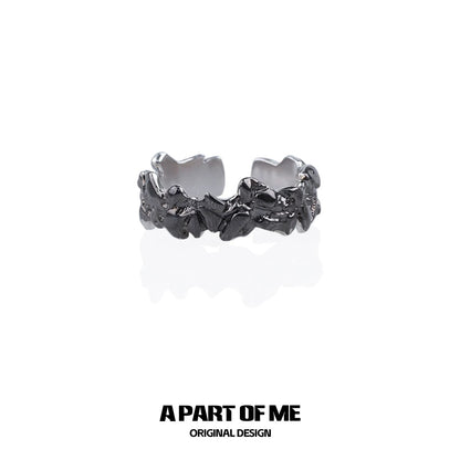 Void Cliff S925 Sterling Silver Couple Ring