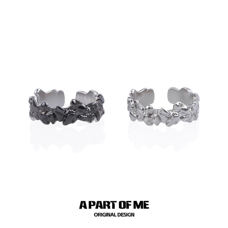 Void Cliff S925 Sterling Silver Couple Ring