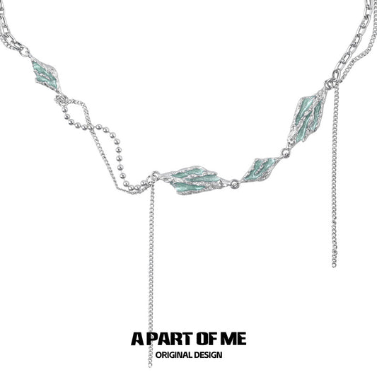 Mint Collection 18K Platinum Plating Tassel Basic Necklace