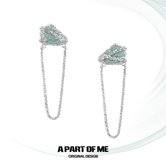 민트 컬렉션 18K 플래티넘 플레이팅 태슬 귀걸이