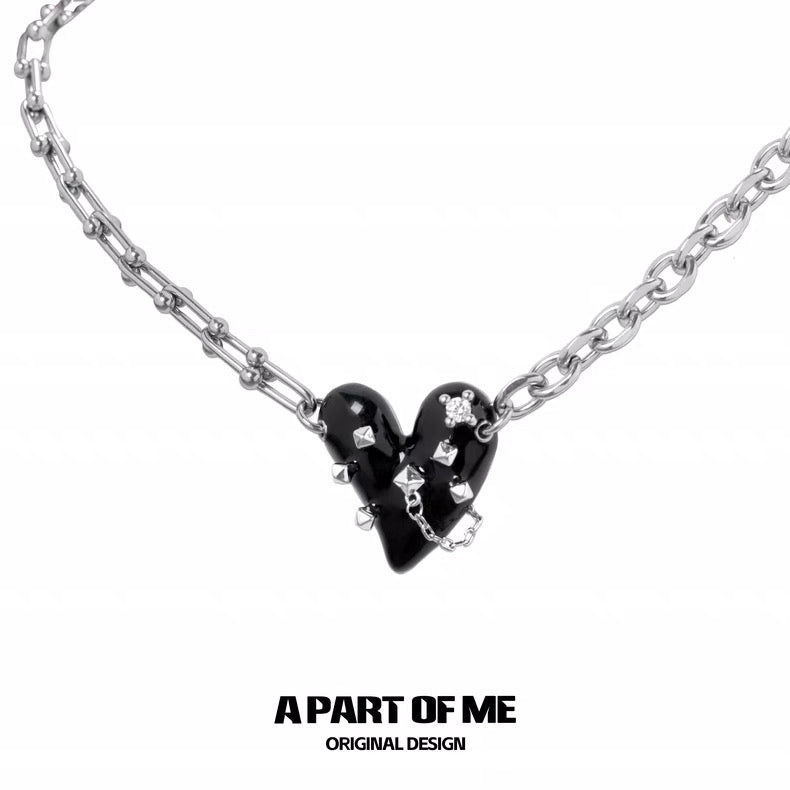 Rock Sweetheart 18K Platinum Plating Chain Checklace