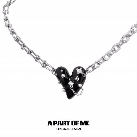 Rock Sweetheart 18K Platinum Plating Chain Checklace