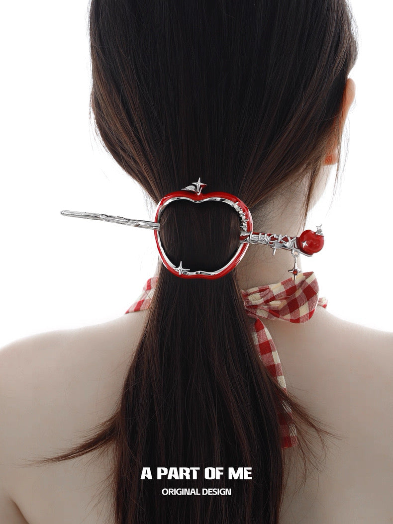 Apple Slice 18K Platinum Plating Hairpin