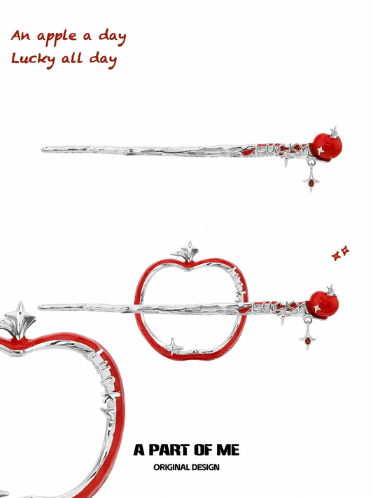 Apple Slice 18K Platinum Plating Hairpin