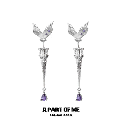 Fishtail Dart (Rafayel's Version) 18K Platinum Plating Earrings