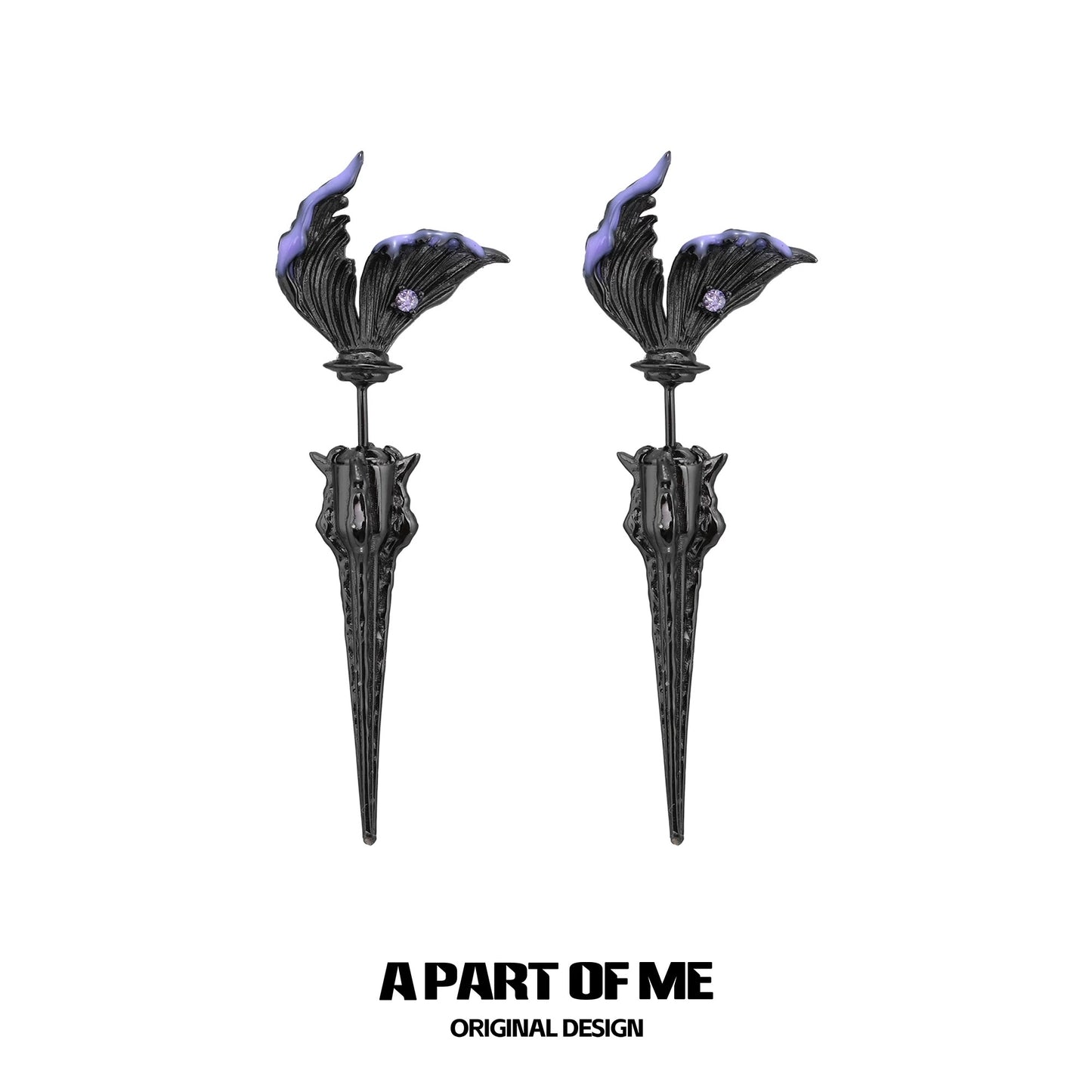 Fishtail Dart (Rafayel's Version) 18K Platinum Plating Earrings