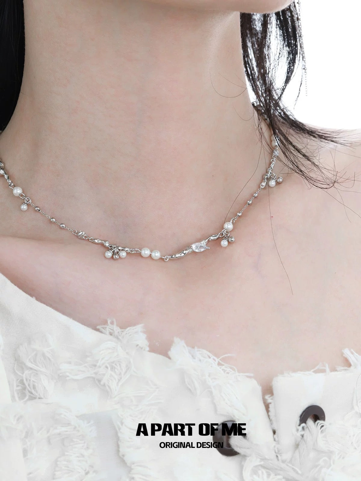Pearl & Diamond S925 Sterling Silver Necklace