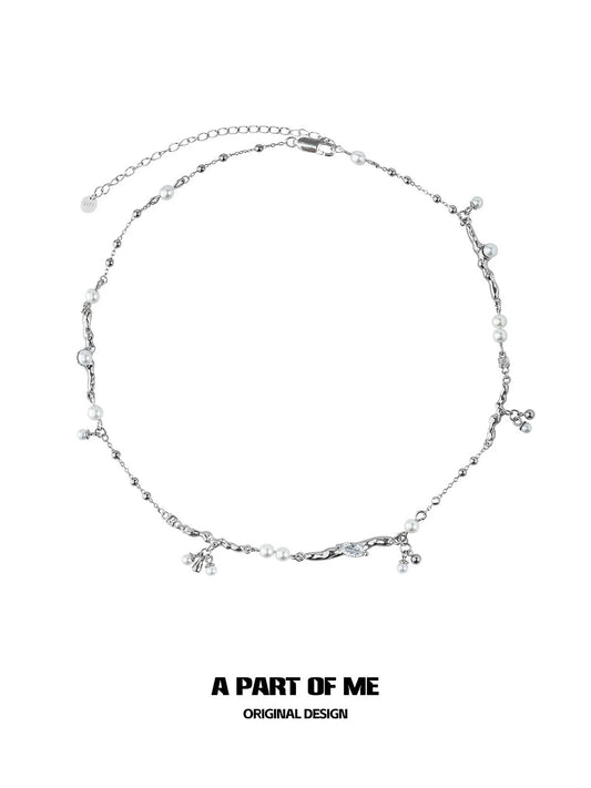 Pearl & Diamond S925 Sterling Silver Necklace