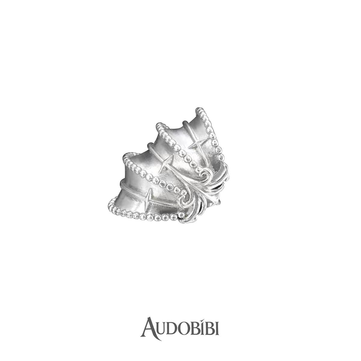 The Knight 18K Platinum Plating Armor Earcuffs