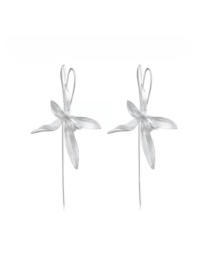 Hidden Valley Orchid Silver-plated Earrings