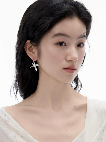 Hidden Valley Orchid Silver-plated Earrings