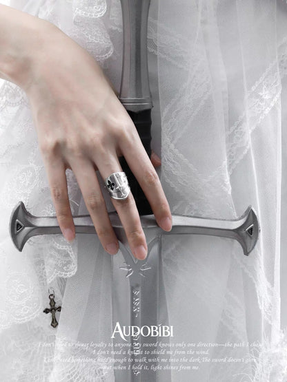 The Knight 18K Platinum Plating Armor Joint Rings
