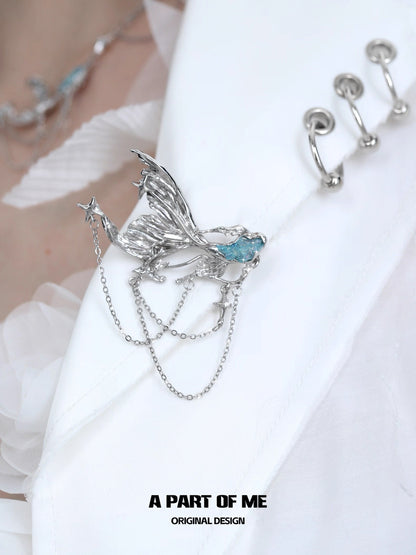 Mermaid Tale 18K Platinum Plating Brooch