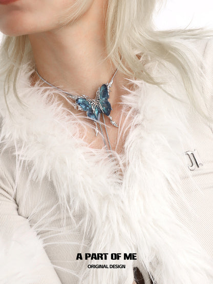 Butterfly Cage 18K Platinum Plating Changeable Butterfly Lariat Necklaces