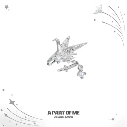 Corigami Era 18K Platinum Plating Paper Crane Earcuffs