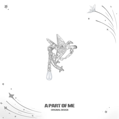 Corigami Era 18K Platinum Plating Paper Crane Earcuffs