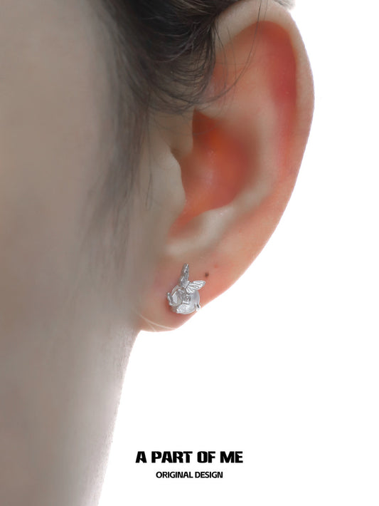 Butterfly Silhouette S925 Sterling Silver Natural White Shell Mini Butterflies Stud Earrings