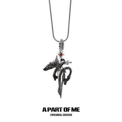 Dragon's Claw 18K Platinum Plating Pendant Necklace