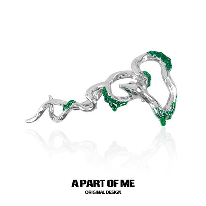 Slytherin Collection 18K Platinum Plating Twisted Snake Irregular Hairpin