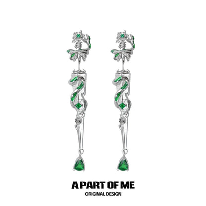 Slytherin Collection 18K Platinum Plating Sword Earrings