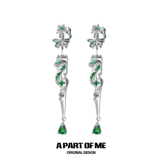Slytherin Collection 18K Platinum Plating Sword Earrings