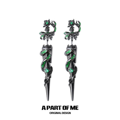 Slytherin Collection 18K Platinum Plating Sword Earrings