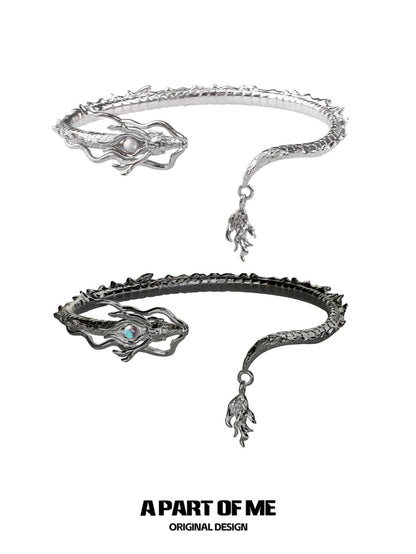 The Fortune Dragon 18K Platinum Plating Resizable Bangle