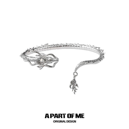 The Fortune Dragon 18K Platinum Plating Resizable Bangle