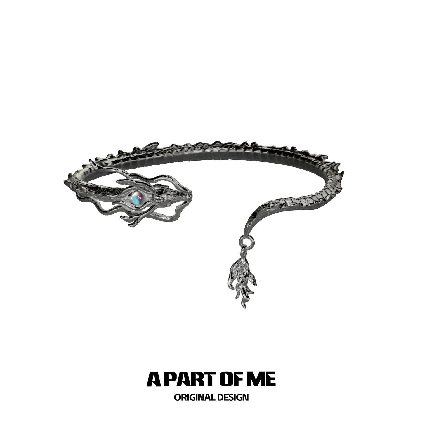 The Fortune Dragon 18K Platinum Plating Resizable Bangle
