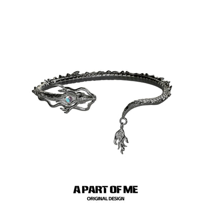 The Fortune Dragon 18K Platinum Plating Resizable Bangle