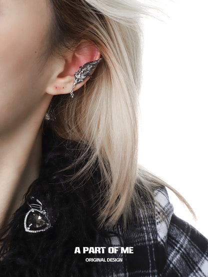 Palpitate 18K Platinum Plating Feather Ear Cuffs