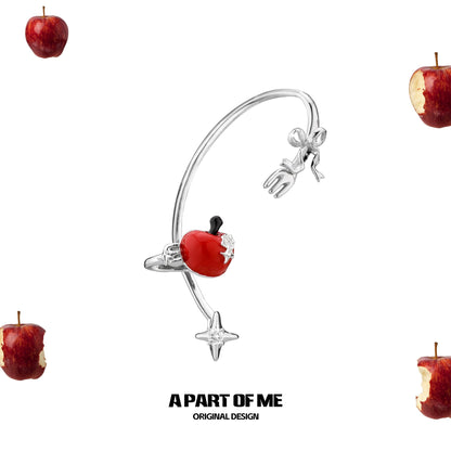 Apple Slice 18K Platinum Plating Lucky Apple Ear Wraps