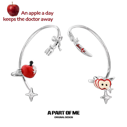 Apple Slice 18K Platinum Plating Lucky Apple Ear Wraps