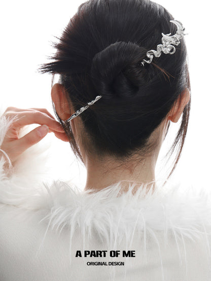 Moonlight 18K Platinum Plating Natural Shells Detachable Tassel as Earring Hairpin