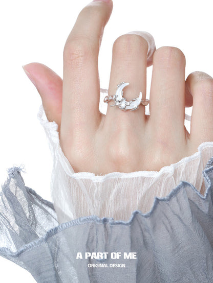 Moonlight S925 Sterling Silver Resizable Natural Shell Ring
