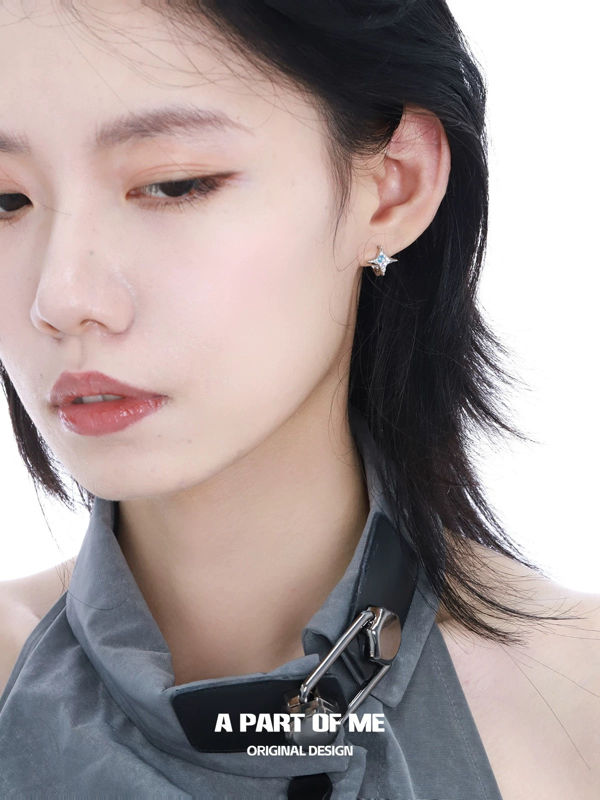 Colorful Galaxy 18K Platinum Plating Huggie Earrings