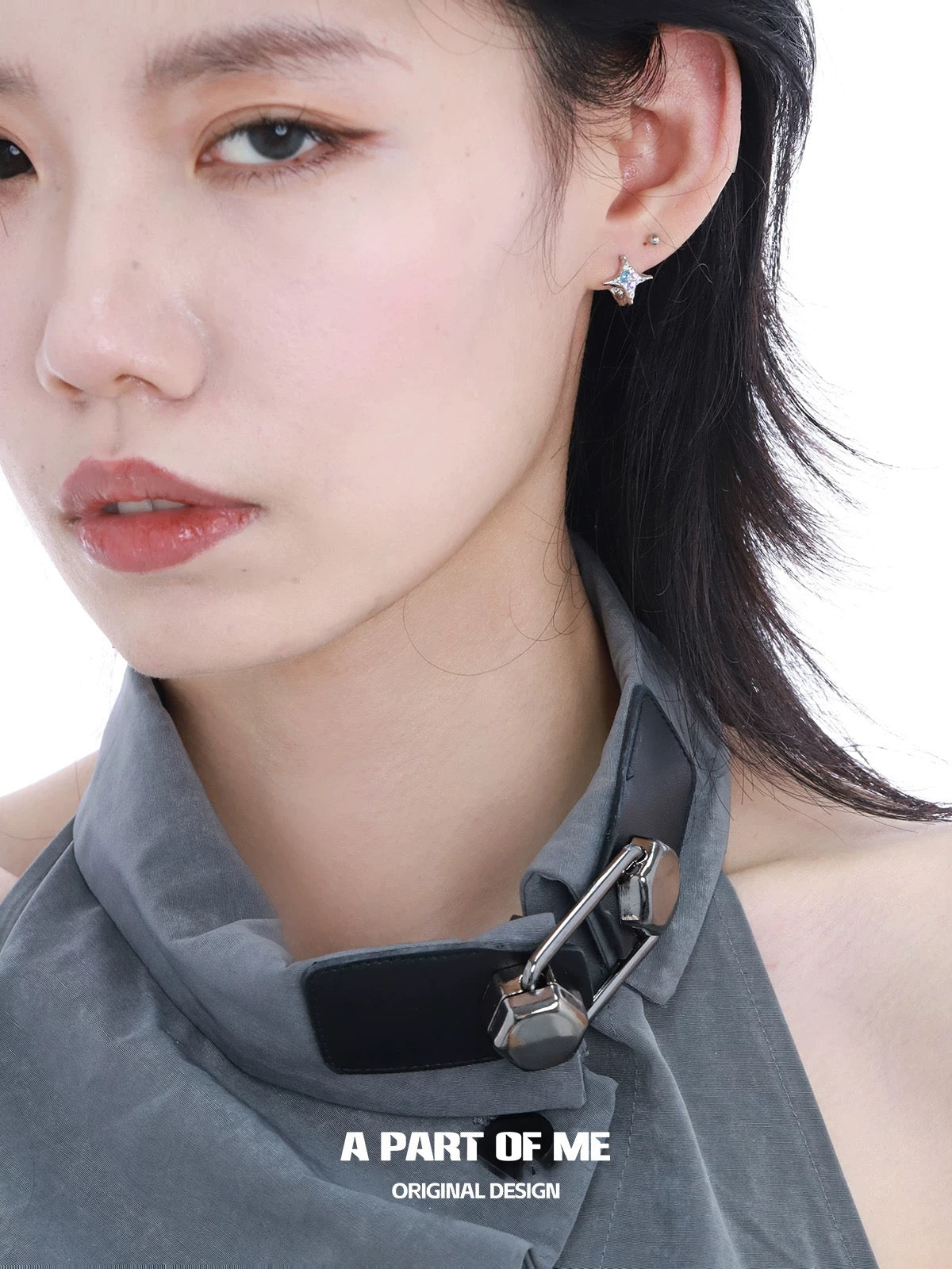 Colorful Galaxy 18K Platinum Plating Huggie Earrings
