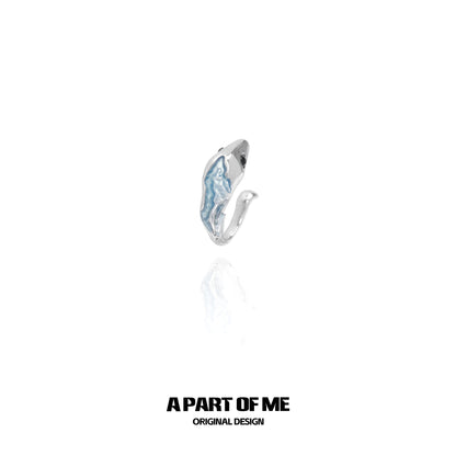 Ice Snake 18K Platinum Plating Tiny Baby Snake Ear Cuffs