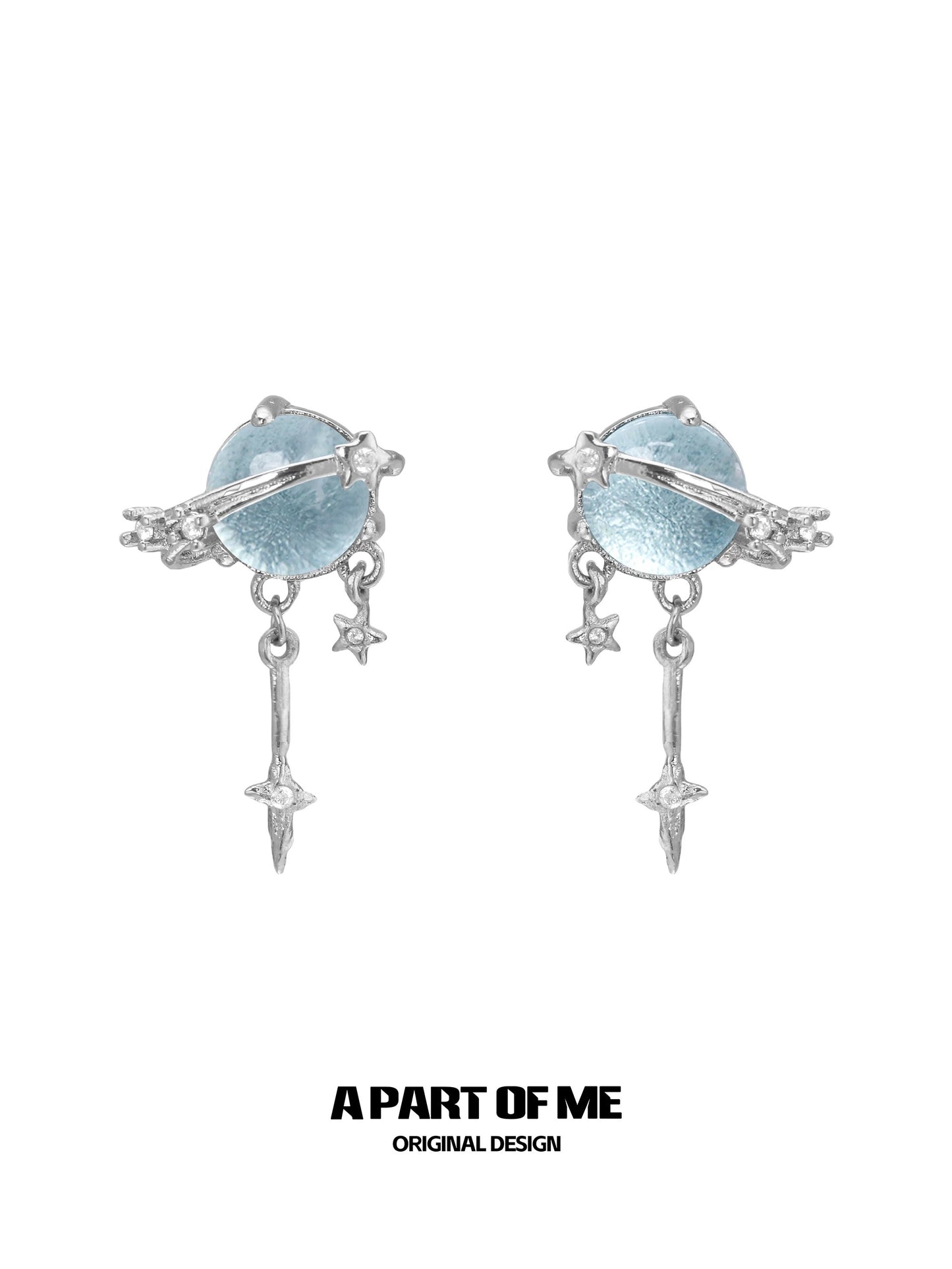 Mercury 18K Platinum Plating Stud Earrings