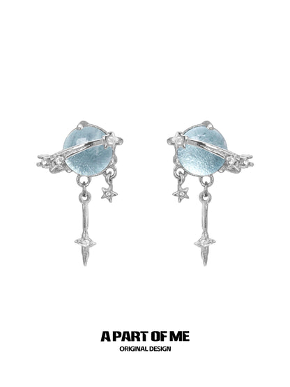 Mercury 18K Platinum Plating Stud Earrings