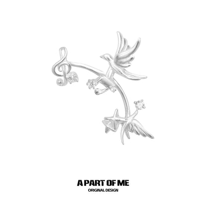 Birdsong 18K Platinum Plating Fairy-Inspired Ear Wraps