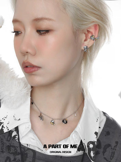 Burnout Puppy 18K Platinum Plating Choker