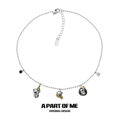 Burnout Puppy 18K Platinum Plating Choker