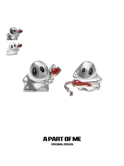 Drunk Ghost 18K Platinum Plating Earrings