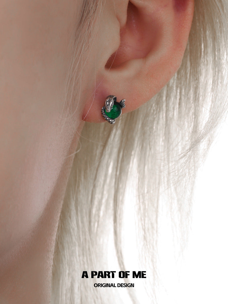 Year of the Snake S925 Sterling Silver Snake Stud Earrings
