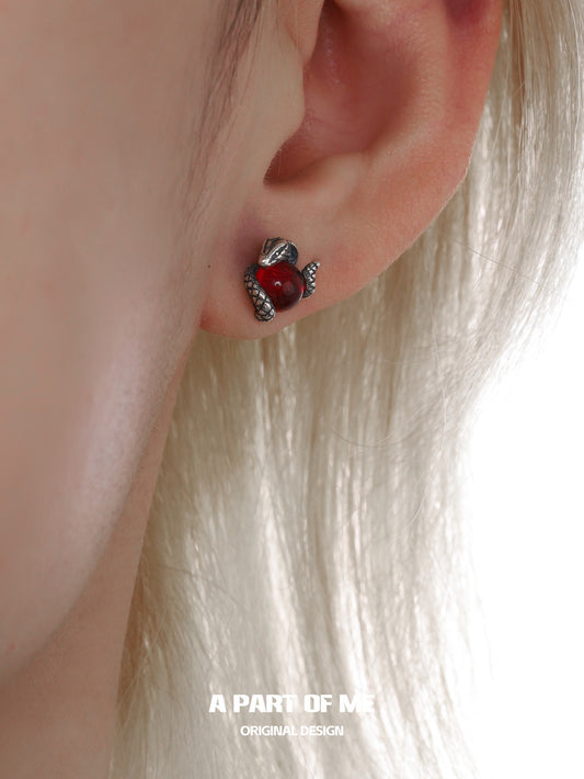 Year of the Snake S925 Sterling Silver Snake Stud Earrings