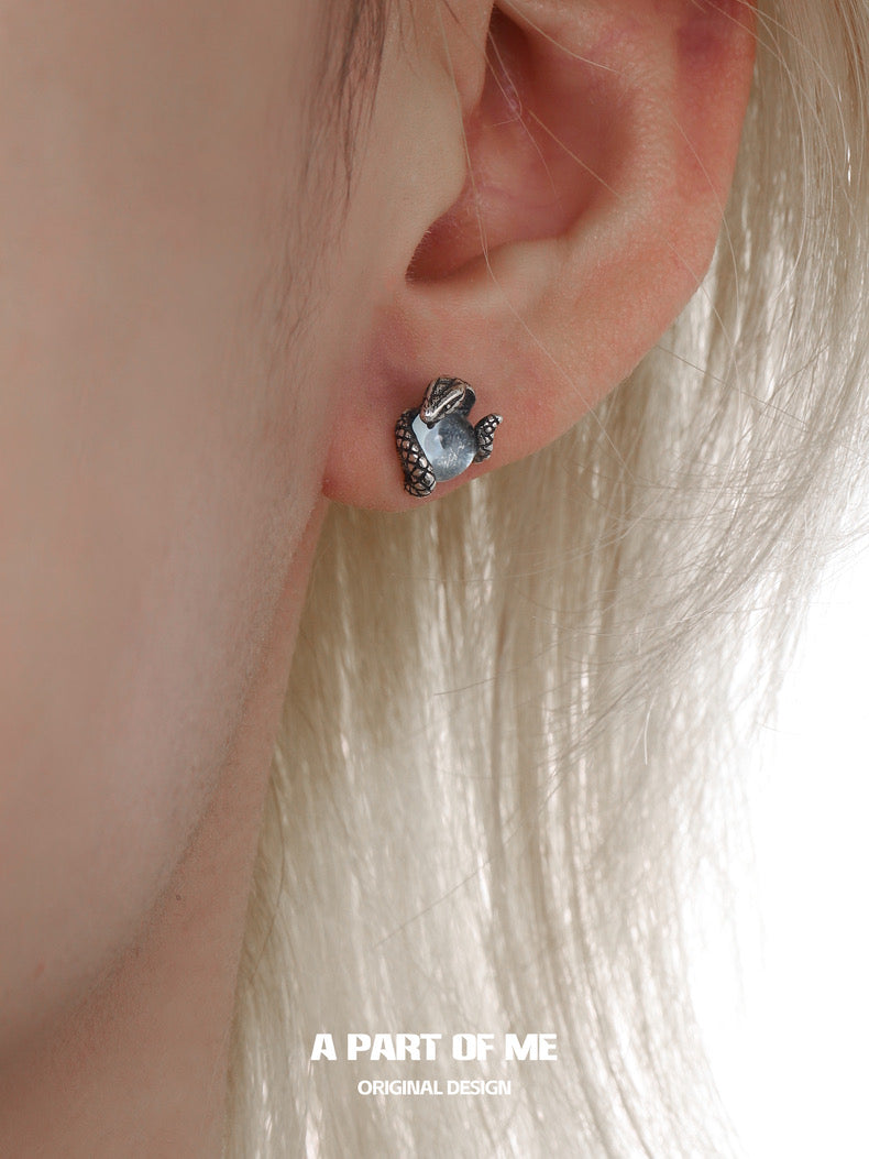 Year of the Snake S925 Sterling Silver Snake Stud Earrings